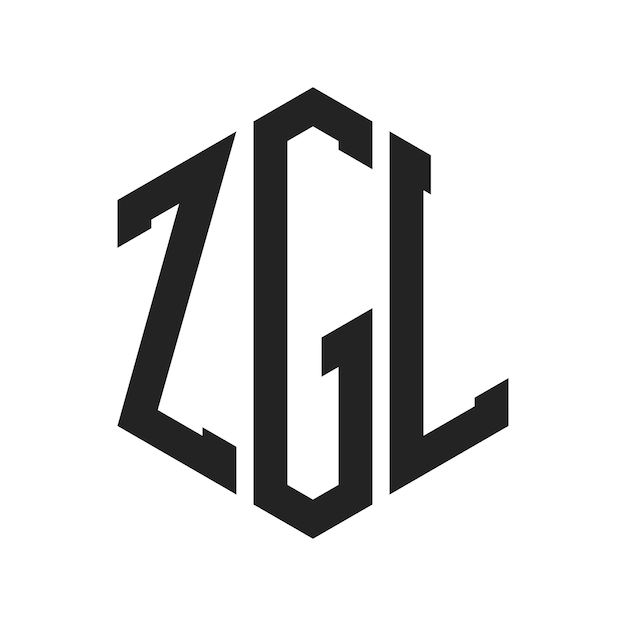 Diseño del logotipo ZGL Letra inicial ZGL Monograma Logotipo con forma de hexágono