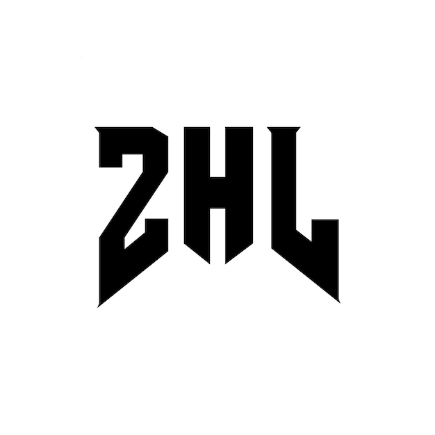 Diseño de logotipo de ZHL para una empresa de tecnología ZHL diseño de logotipo combinación de colores blanco y negro ZHL logotipo ZHL vector ZHL diseño ZHL icono ZHL alfabeto ZHL tipografía diseño del logotipo
