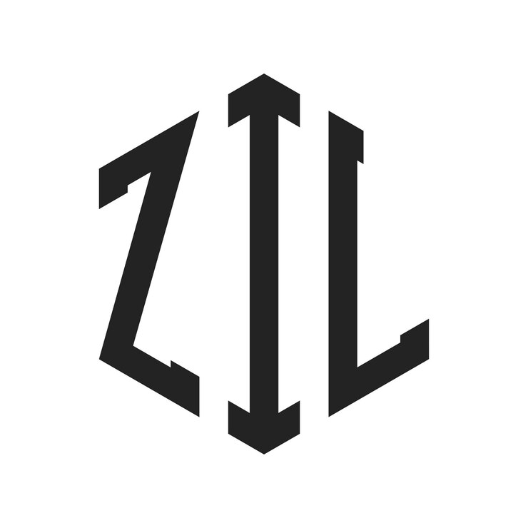 Vector diseño del logotipo zil letra inicial zil monograma logotipo con forma de hexágono