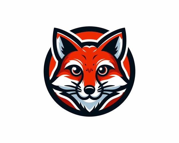 Diseño del logotipo del zorro colorido de dibujos animados