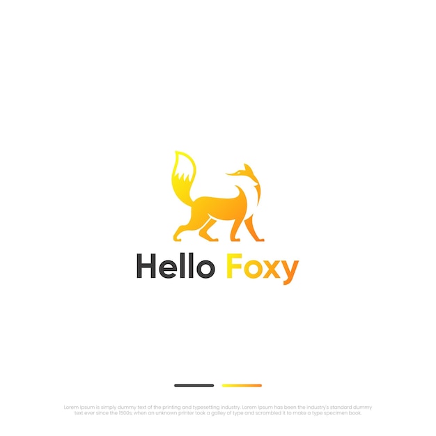 Diseño de logotipo de zorro inteligente