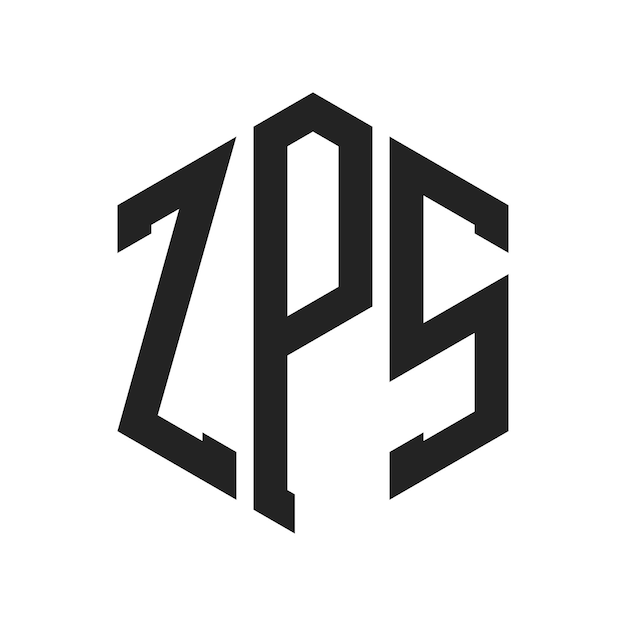 Diseño del logotipo de ZPS Letra inicial ZPS Monograma Logotipo con forma de hexágono