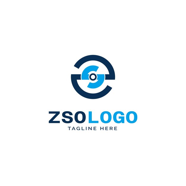 Vector diseño de logotipo zso