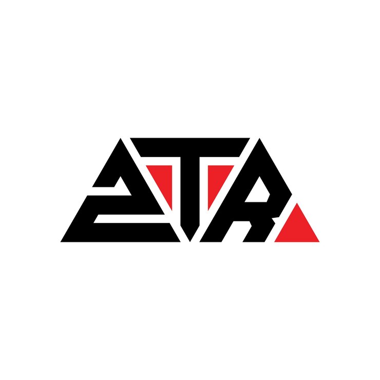 Vector diseño de logotipo de ztr triángulo con forma de triángulo ztr diseño de logotipo triángulo monograma ztr logotipo vectorial triángulo plantilla con color rojo logotipo triangular ztr sencillo elegante y lujoso logotipo ztr