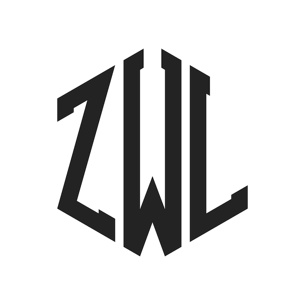 Diseño del logotipo ZWL Letra inicial ZWL Monograma Logotipo con forma de hexágono