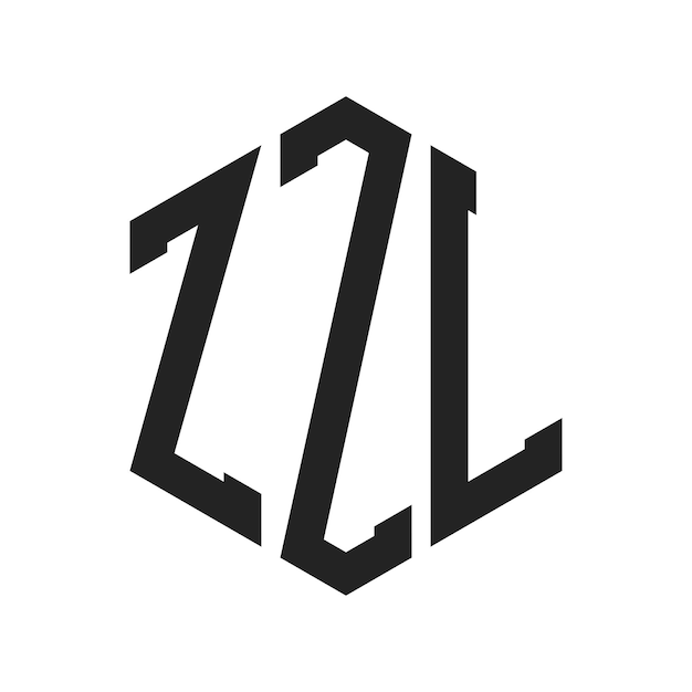 Diseño del logotipo ZZL Letra inicial ZZL Monograma Logotipo con forma de hexágono