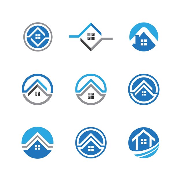 Diseño de logotipos inmobiliarios, inmobiliarios y de construcción