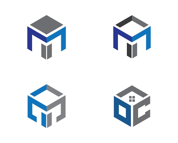 Diseño de logotipos inmobiliarios, inmobiliarios y de construcción