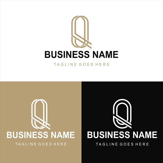 Diseño de logotipos modernos para su negocio Vector Ilusión de nombre de marca