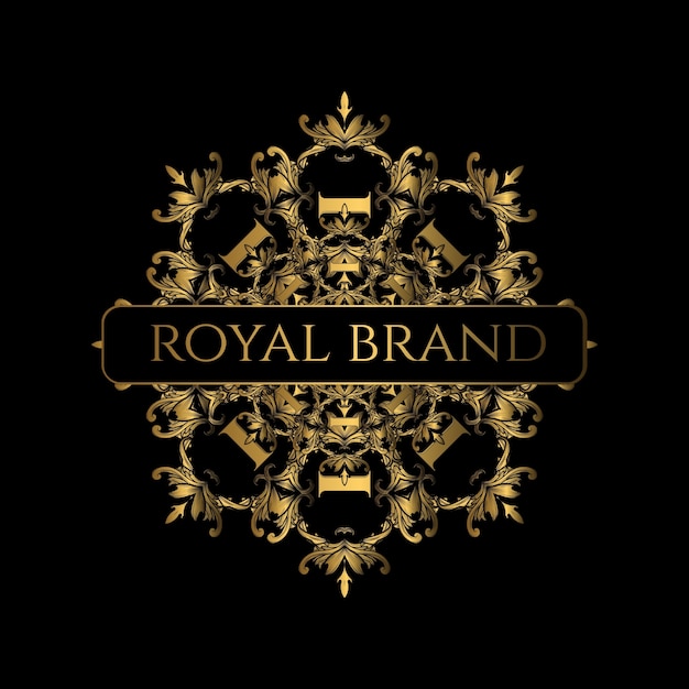 Diseño de lujo con adorno de oro
