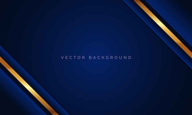 diseño de lujo azul oscuro moderno con líneas doradas fondo premium