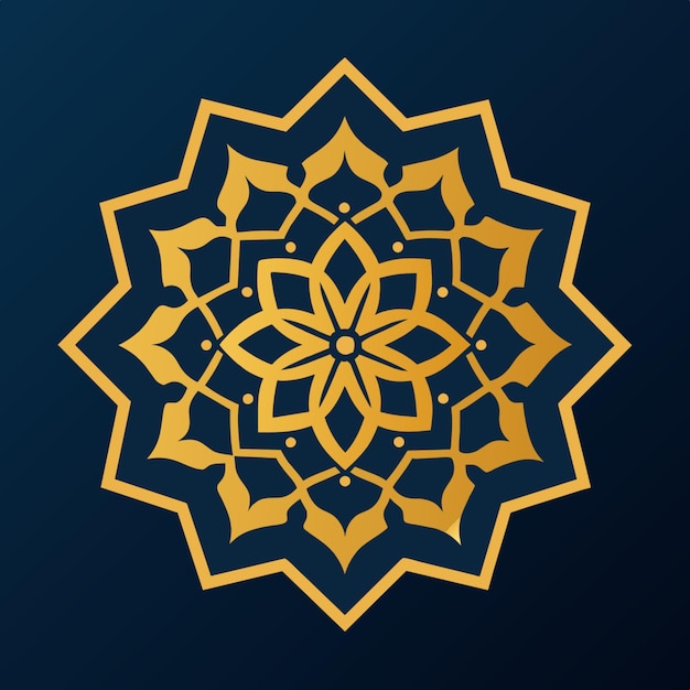 Diseño de lujo con efecto mandala ornamental dorado patrón decorativo fondo transparente