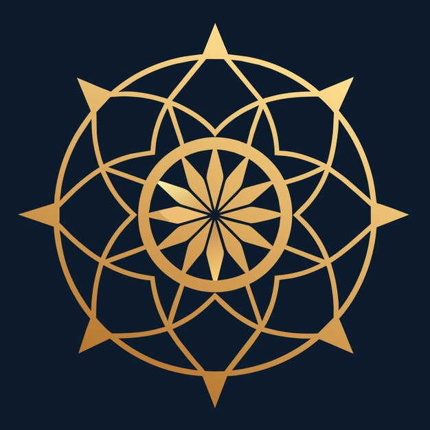 Diseño de lujo con efecto mandala ornamental dorado patrón decorativo fondo transparente