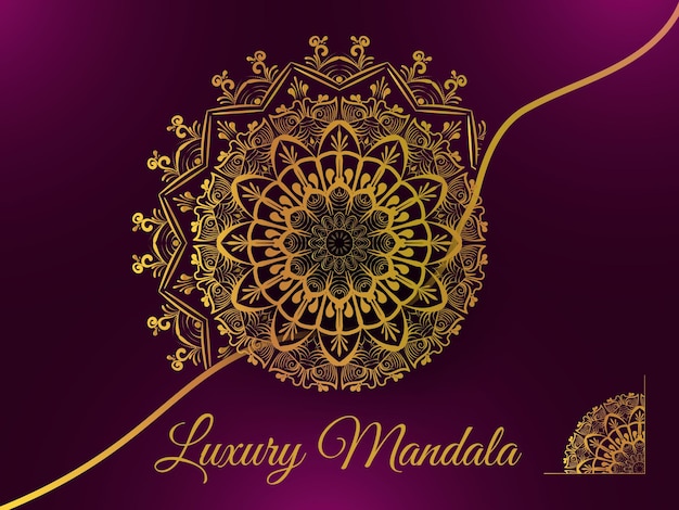 Diseño de lujo de fondo de mandala