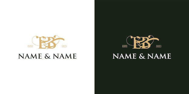Diseño de lujo del logotipo de eb