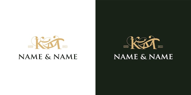 Diseño de lujo del logotipo de KM