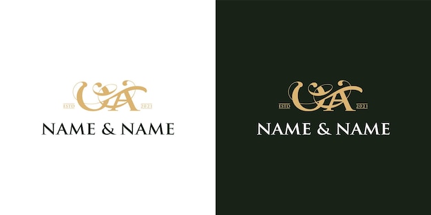 Diseño de lujo del logotipo de OA