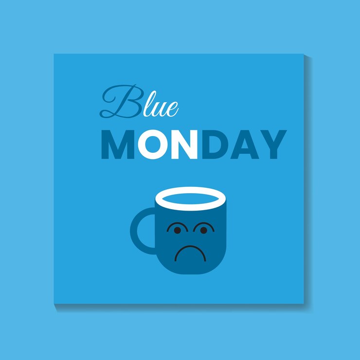 Diseño del lunes triste y bullicioso