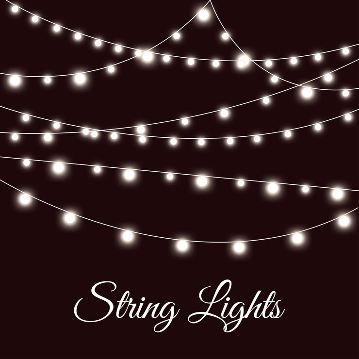 Vector diseño de luz de navidad vector premium