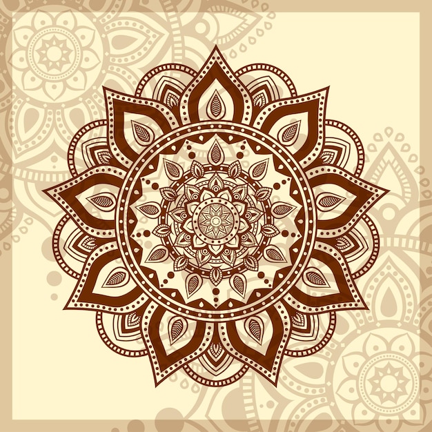 Diseño de mandala abstracto étnico