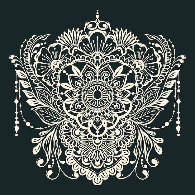 Diseño de mandala de amor vectorial para todo