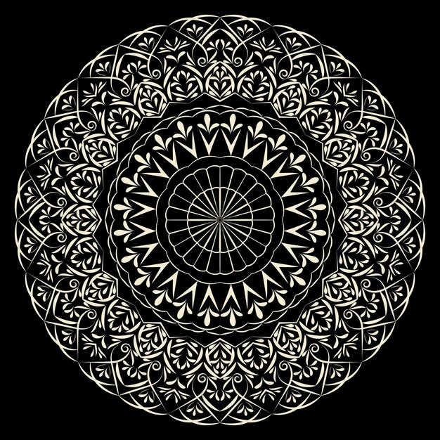 diseño de mandala árabe de lujo vectorial gratuito
