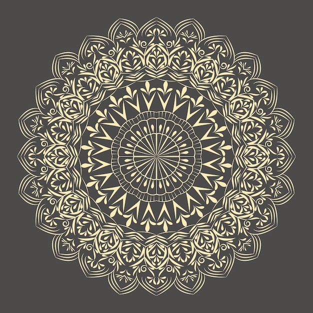 diseño de mandala árabe de lujo vectorial gratuito