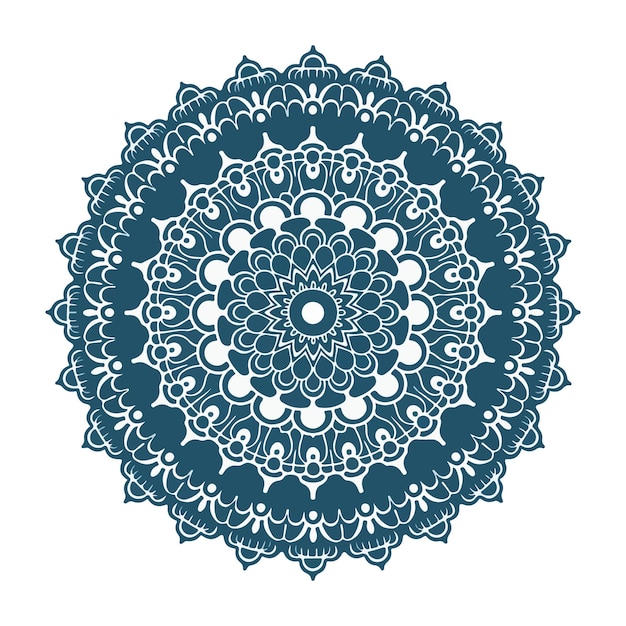 Un diseño de mandala azul