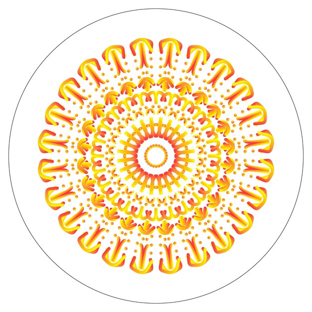 Diseño de mandala en blanco y negro en ilustración vectorial gráficos de mandala vectorial ornamento elemento redondo