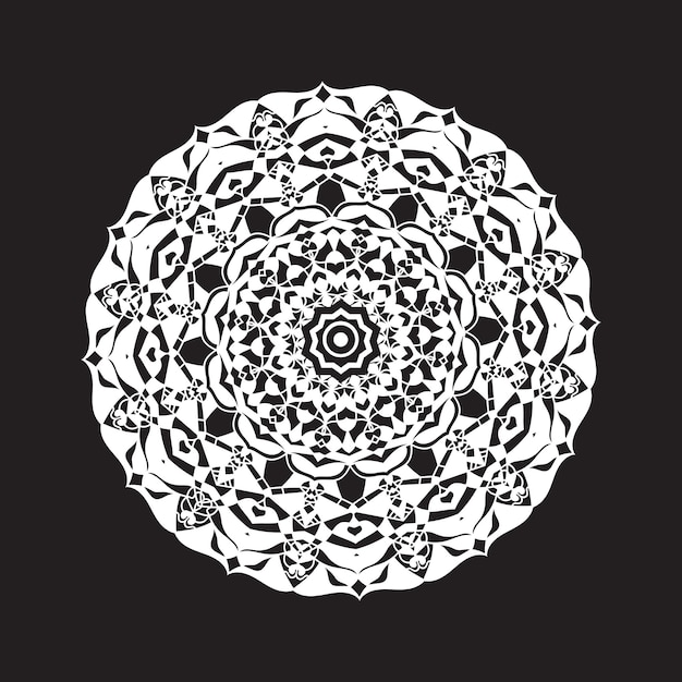 Diseño de mandala blanco