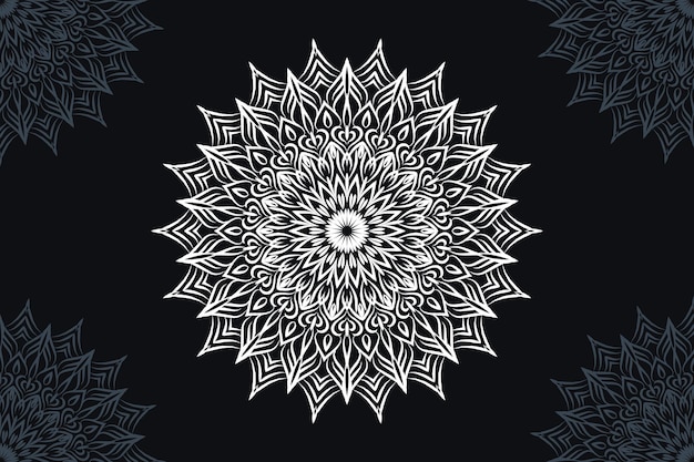 diseño de mandala blanco