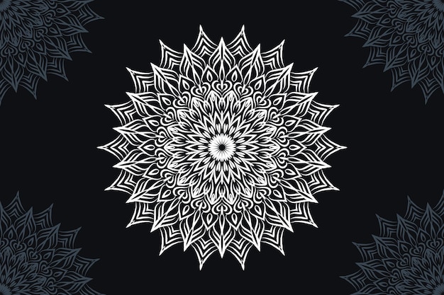 diseño de mandala blanco