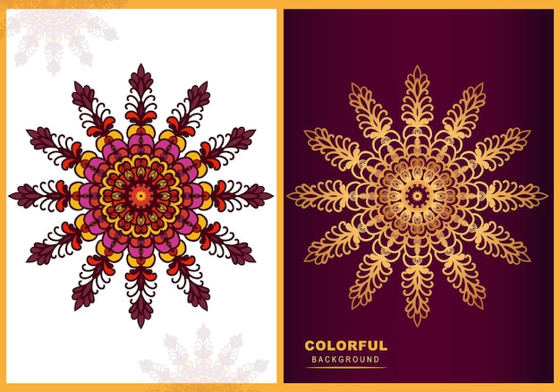 Diseño de mandala de color agradable ornamental de formas redondas de vector libre