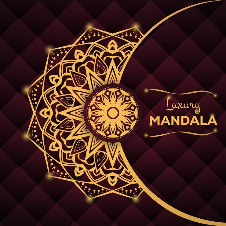 Diseño de mandala de color de fondo de lujo Diseño de efecto de mandala ornamental de lujo en oro