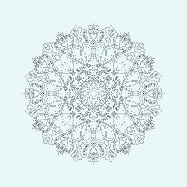 Diseño de mandala Color negro Vector libre Mandala para colorear 41