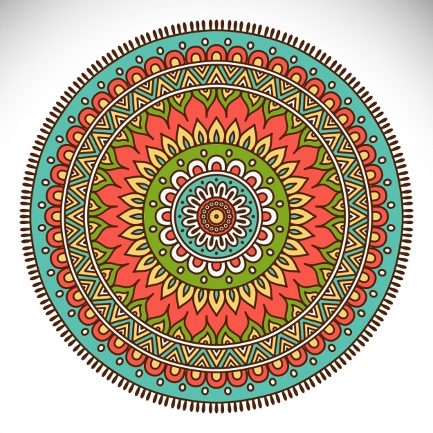 Diseño de mandala a color