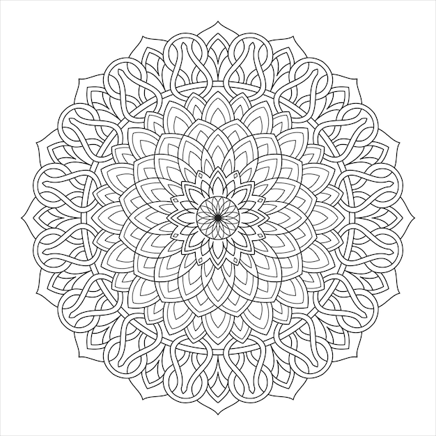 Diseño de mandala para colorear página