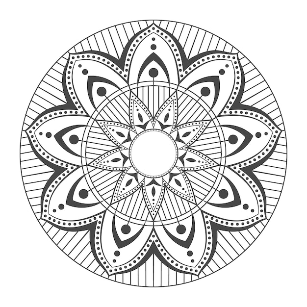 Diseño de mandala para colorear página