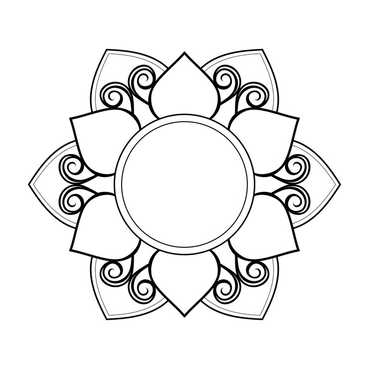 Diseño de Mandala para colorear página
