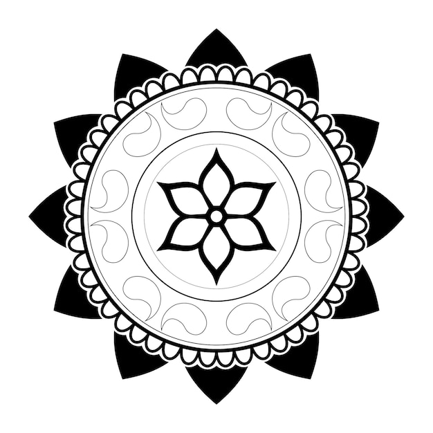 Diseño de mandala para colorear página