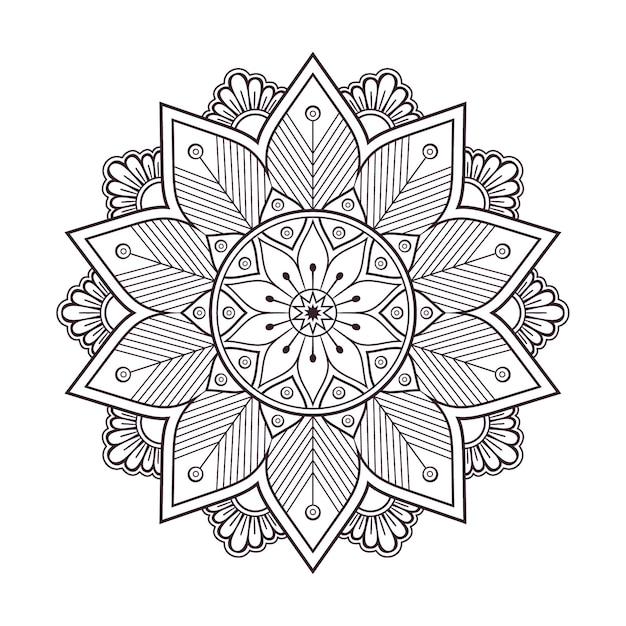 Diseño de Mandala para colorear página