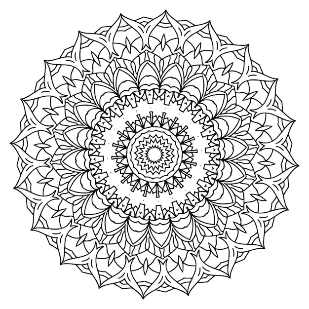 Diseño de Mandala para colorear página