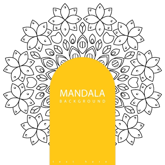 Diseño de mandala para colorear