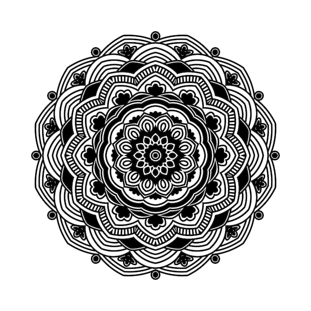 Diseño de mandala de colores negros para impresión, afiche, portada, folleto, volante, pancarta, portada de libro. mandalas