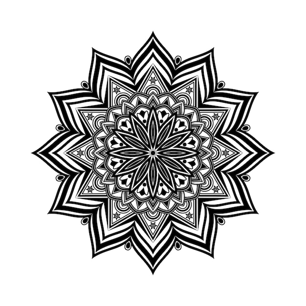 Diseño de mandala de colores negros para impresión, afiche, portada, folleto, volante, pancarta, portada de libro. mandalas