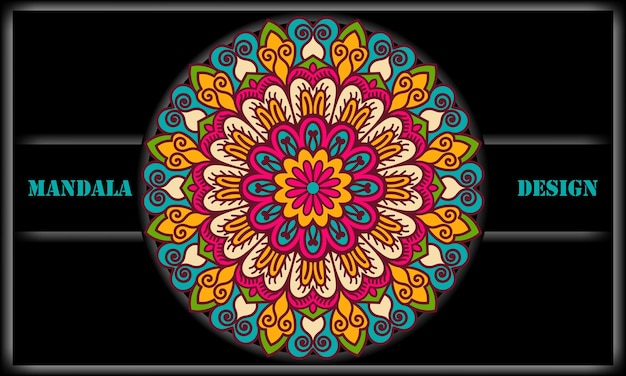 Diseño de mandala colorido. Diseño de fondo abstracto. Diseño ornamental de mandalas.