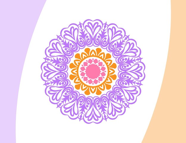diseño de mandala colorido mandala de lujo fondo vectorial libre