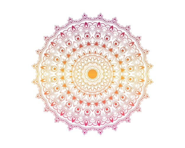 Diseño de mandala colorido ornamental de lujo