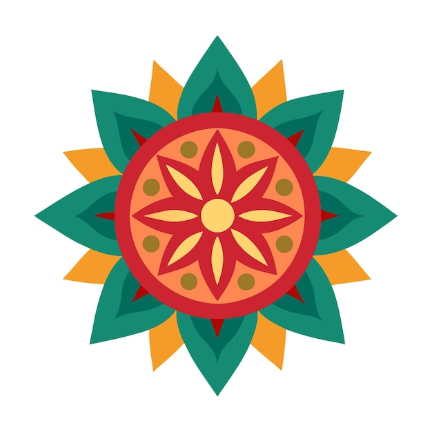 Diseño de mandala colorido