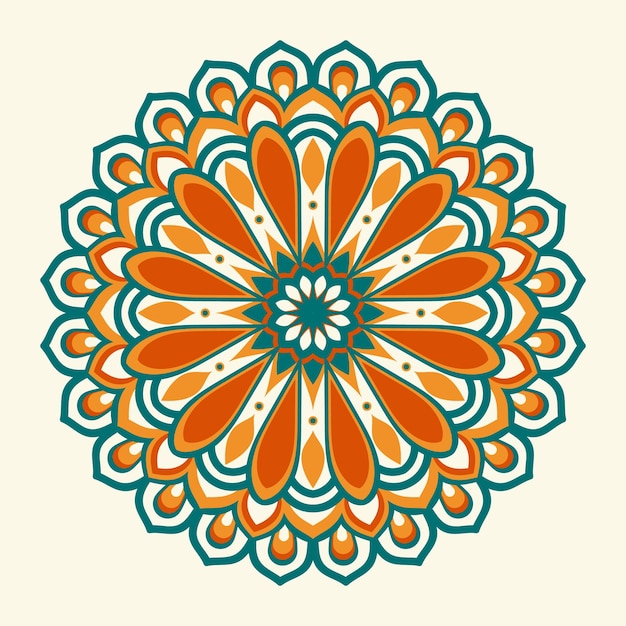 Vector diseño de mandala colorido